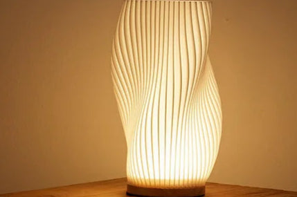 3D Dimmable LED Desk Lamp with Unique Pleated Design – Compact Rechargeable Table Lamp for Bedroom and Bedside Use 1